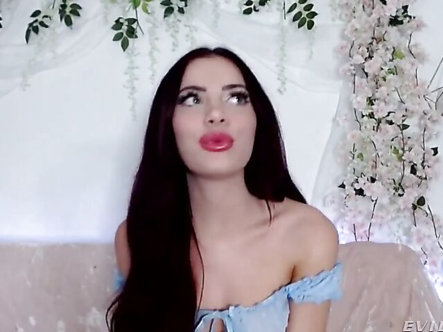 Beautiful Sabina Rouge's solo webcam show from home during the lockdown