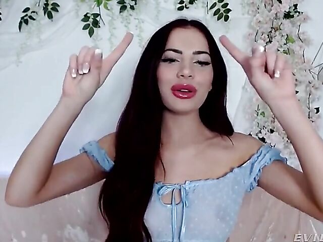 Beautiful Sabina Rouge's solo webcam show from home during the lockdown