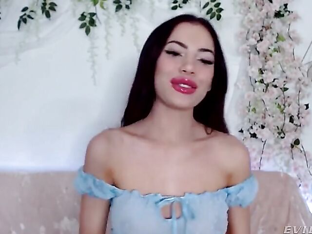 Beautiful Sabina Rouge's solo webcam show from home during the lockdown