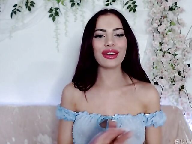 Beautiful Sabina Rouge's solo webcam show from home during the lockdown