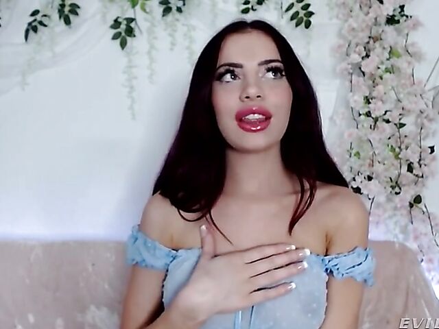 Beautiful Sabina Rouge's solo webcam show from home during the lockdown