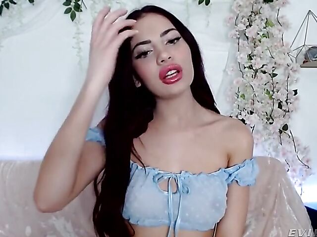 Beautiful Sabina Rouge's solo webcam show from home during the lockdown