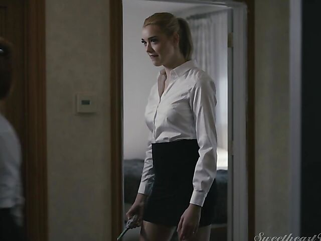 Kinky lesbian headmistress Helena Locke spanks and licks redhead Penny Pax