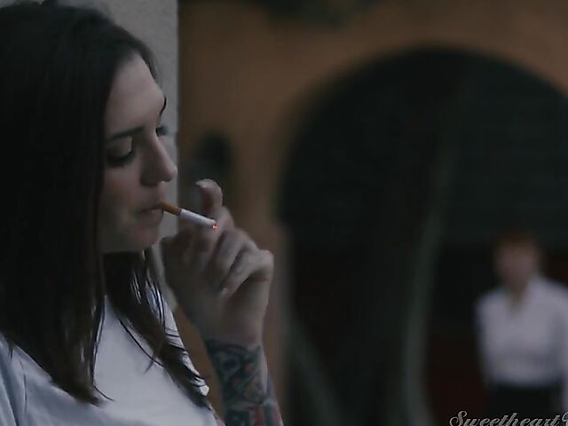 Kinky lesbian headmistress Helena Locke spanks and licks redhead Penny Pax