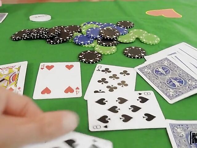 Brixley Benz - Ebony POV anal after playing cards with a white guy