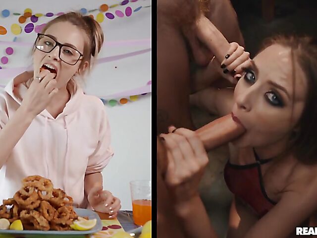 Big gangbang with small slut Kyler Quinn