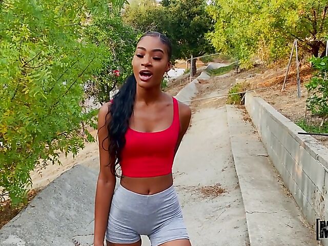 Isla Biza - Slim black girl POV with a fat white cock