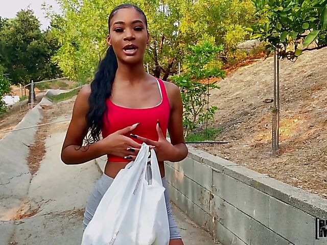 Isla Biza - Slim black girl POV with a fat white cock