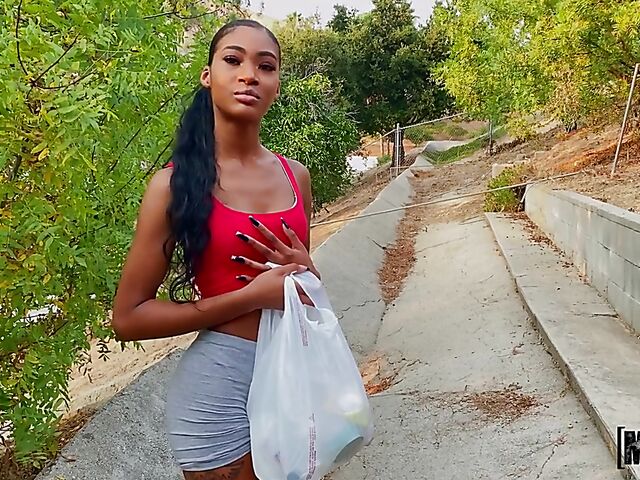 Isla Biza - Slim black girl POV with a fat white cock