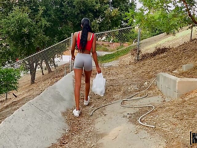 Isla Biza - Slim black girl POV with a fat white cock