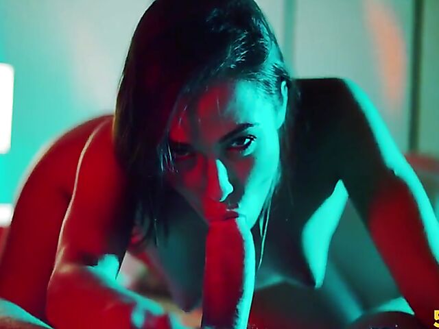 Hot girl Anastasia Brokelyn shows off her body and fucks in the bedroom