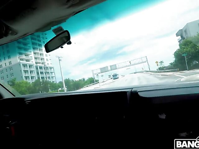 Harlow West - White teen BBC ride in a van in Miami