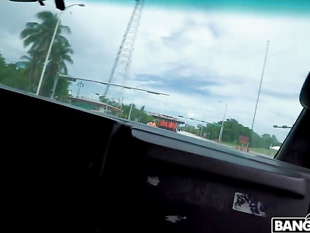 Harlow West - White teen BBC ride in a van in Miami