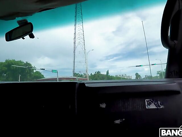 Harlow West - White teen BBC ride in a van in Miami