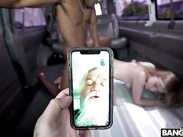 Harlow West - White teen BBC ride in a van in Miami