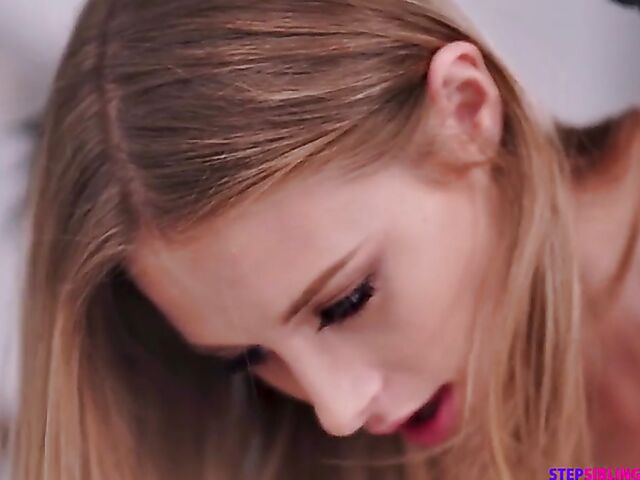 Young skinny angel of sin Kyler Quinn fucking with her wings on