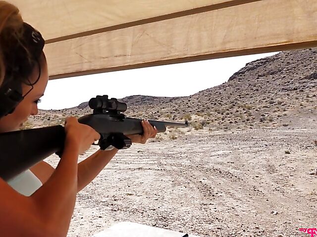 Emma Hix & Tommy Gunn - Step dad and daughter military training and fuck in the desert