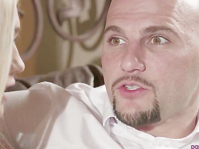 Small tits blonde sweetheart Alex Grey fucking JMac's fat cock one last time