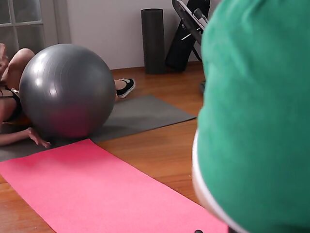 Tiffany Tatum & Nata Ocean - Lesbian gym session with vibrating toys