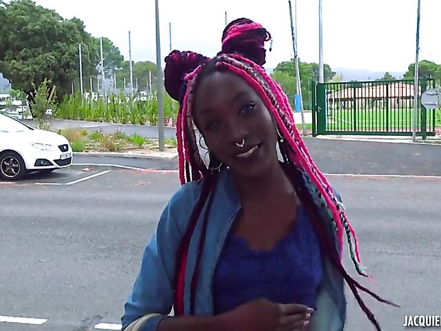 Black girl white cock interracial fucking with a skinny pierced woman from Martinique called Lyna