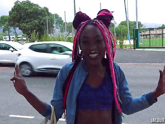 Black girl white cock interracial fucking with a skinny pierced woman from Martinique called Lyna