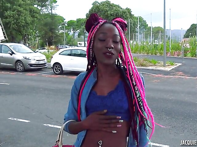 Black girl white cock interracial fucking with a skinny pierced woman from Martinique called Lyna