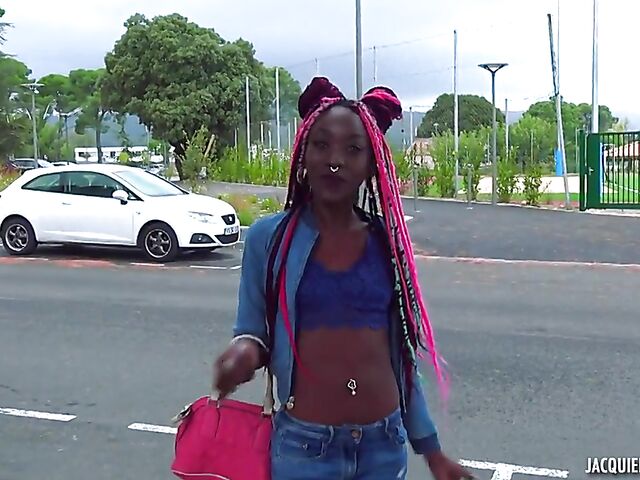 Black girl white cock interracial fucking with a skinny pierced woman from Martinique called Lyna