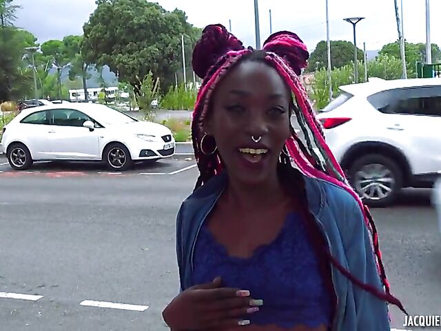 Black girl white cock interracial fucking with a skinny pierced woman from Martinique called Lyna