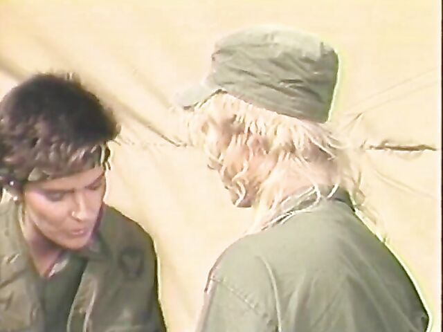 Military girls get fucked in the classic 80s porn movie Army Brat (1987) starring Gail Force, Jamie Summers, Joey Silvera, and Nikki Knights