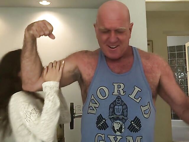 Lily Glee & Claudio - Old guy young girl workout and sex