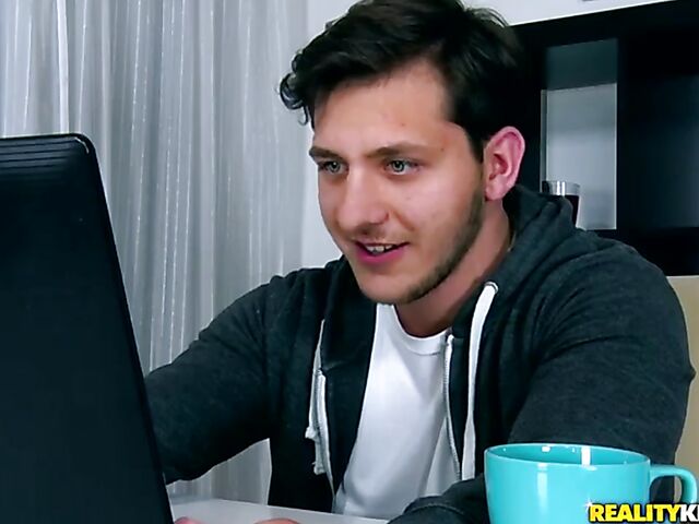 Mea Melone caught masturbating on webcam and fucked for real