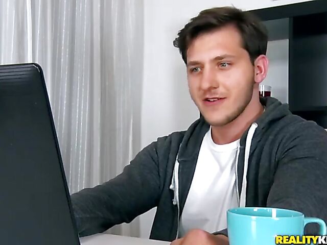 Mea Melone caught masturbating on webcam and fucked for real