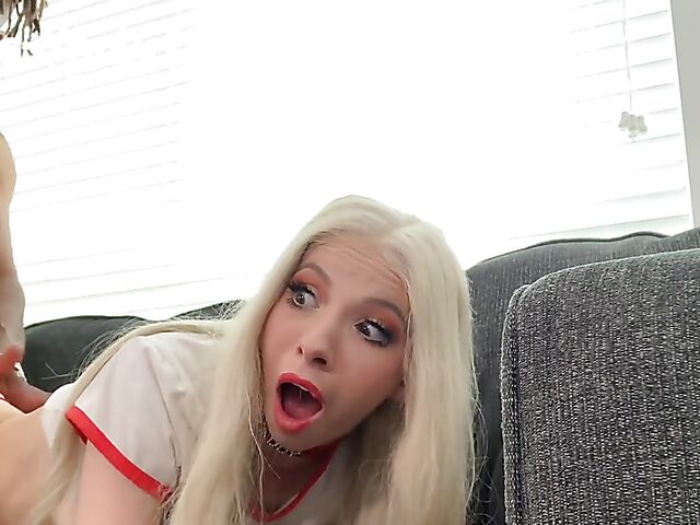 Tiny white girl and giant black cock POV with Kenzie Reeves and Dredd