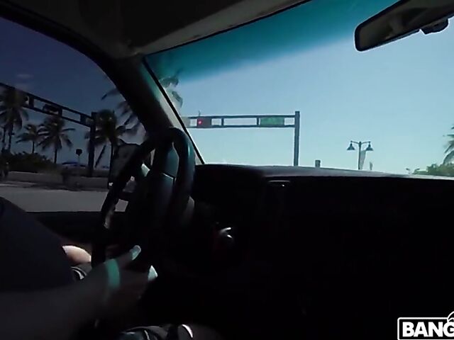 Surfer girl with pierced nipples Jordan Maxx gets picked up in Miami