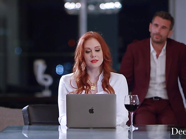 Suspended Adriana Chechik anal bondage with Seth Gamble