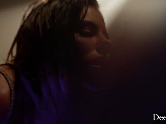 Suspended Adriana Chechik anal bondage with Seth Gamble