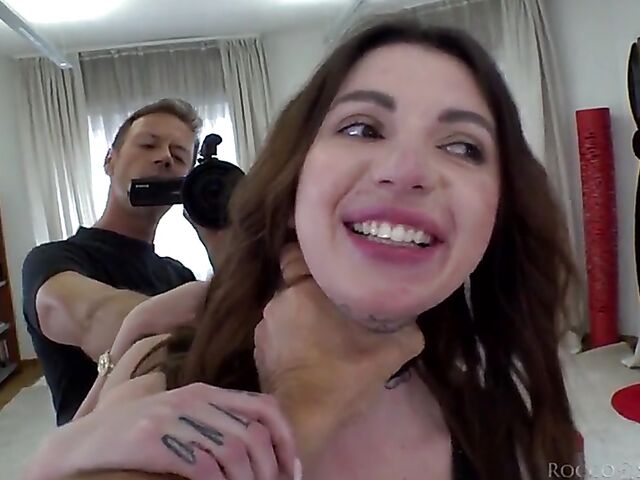 Czech Nikki Rockwell pays a visit to Rocco Siffredi for a very hard fuck