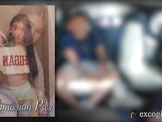 Great sex in car with pretty brunette Kai West