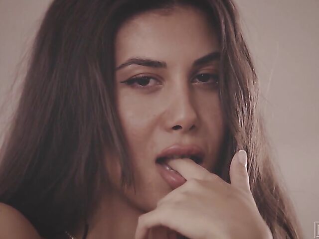 Lovely secretary Anya Krey changes panties and masturbates in front of you