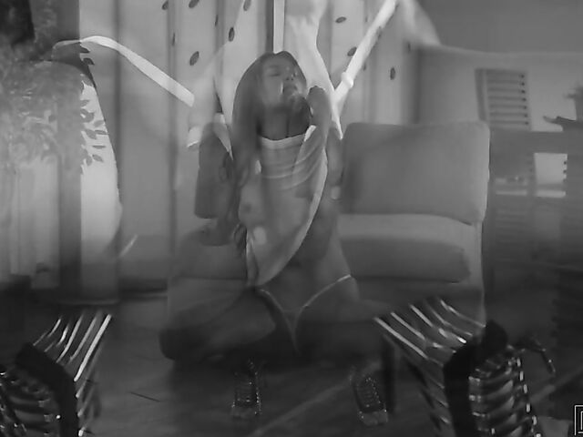 Lovely secretary Anya Krey changes panties and masturbates in front of you