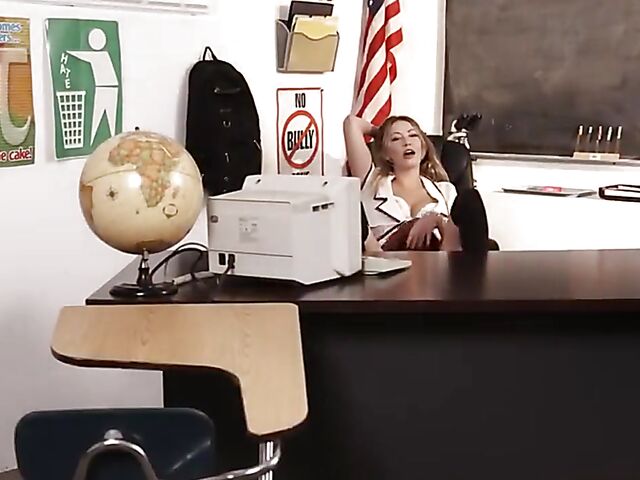 Adira Allure - White schoolgirl interracial fucking in her plaid mini skirt