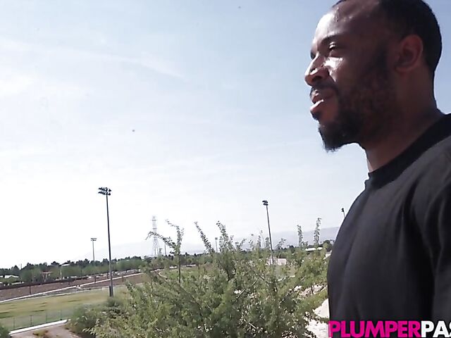 Luna Storm - Short white BBW interracial date fuck with tall black guy Jordan