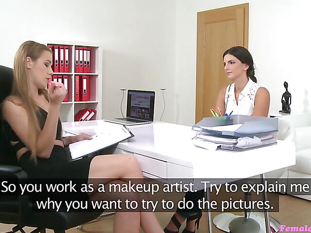 Female agent casting lesbian compilation