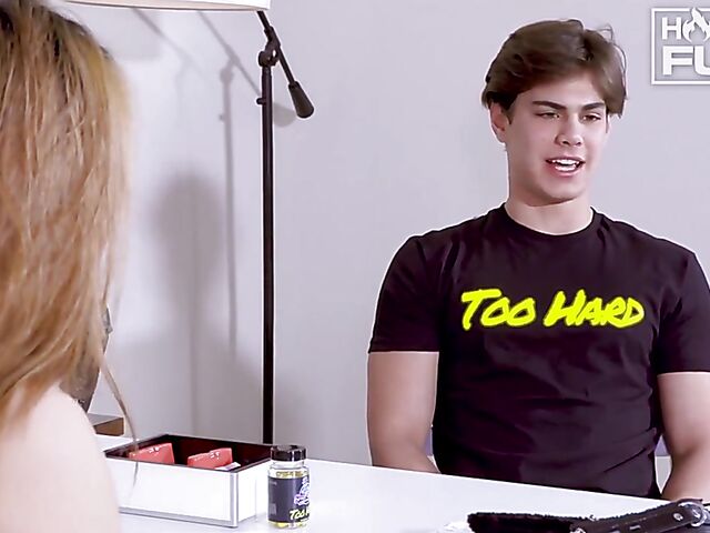 Hot guy Gabriel Jaxx playing sex games and fucking with cute asian Kim Smiles