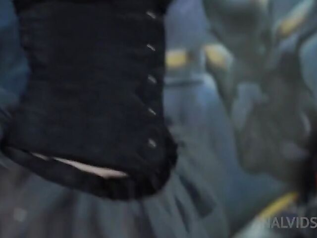 Kaira Love turns Halloween party into anal gang bang