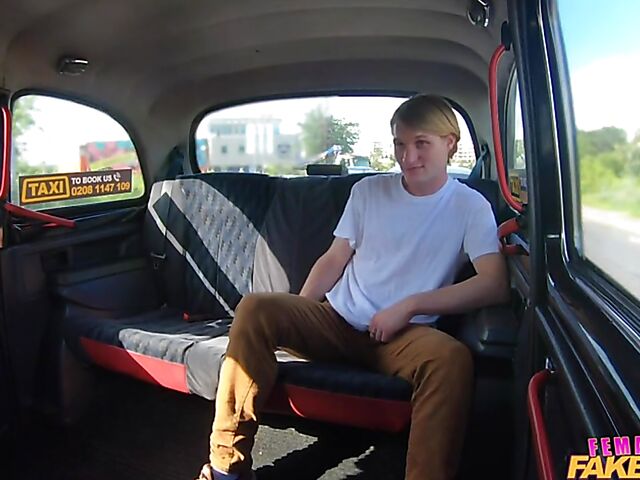 Boy's taxi sex experience with MILF cab driver Billie Star