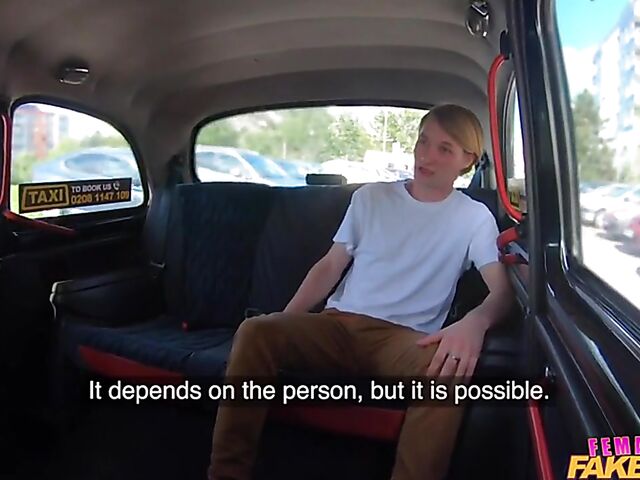 Boy's taxi sex experience with MILF cab driver Billie Star