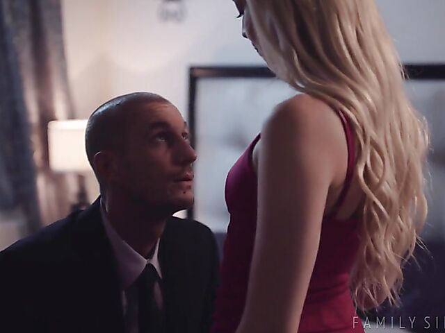 Step daddy's girl with tiny tits Lily Larimar has the pleasure of fucking his cock