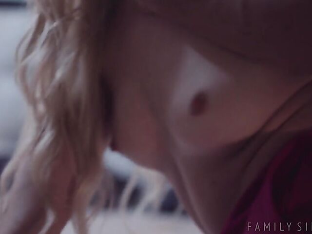 Step daddy's girl with tiny tits Lily Larimar has the pleasure of fucking his cock