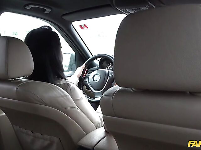 Car fuck after driving test with hot student Sofia The Bum